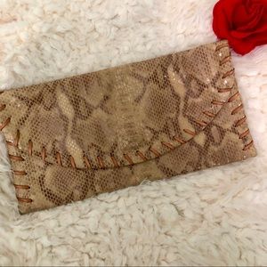 Authentic python clutch